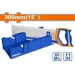 WADFOW WHW2112 11 TPI (300x140x80)mm منشار خشب مع علبة زوايا Mitre box and back saw set