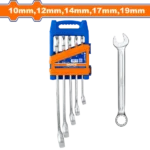 WADFOW WSP1215 5 Pcs (10,12,14,17,19)mm طقم شق مسنن Combination Spanner Wrenches Set
