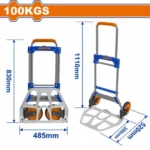 WADFOW WWB9A10 100 Kgs عرباية نقل بضائع سهلة التوضيب المنيوم Foldable hand truck