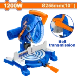 WADFOW WXD12001 1200 W 255×25.4mm 0-45° مقطع خشب والمنيوم على الكهرباء Mitre saw