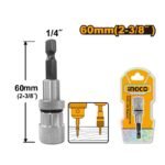 INGCO ABH50608 60MM(2-3/8″) وصلة راس مفك مع محدد عمق LIMIT SCREWDRIVER BIT HOLDER