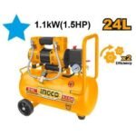 INGCO ACS111242 24L 1100W (1.5HP) كومبرسور هواء كاتم AIR COMPRESSOR