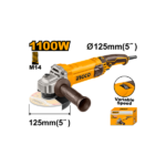 INGCO AG1100385 1100W 125MM صاروخ سرعات صغير Angle Grinder With Variable Speed