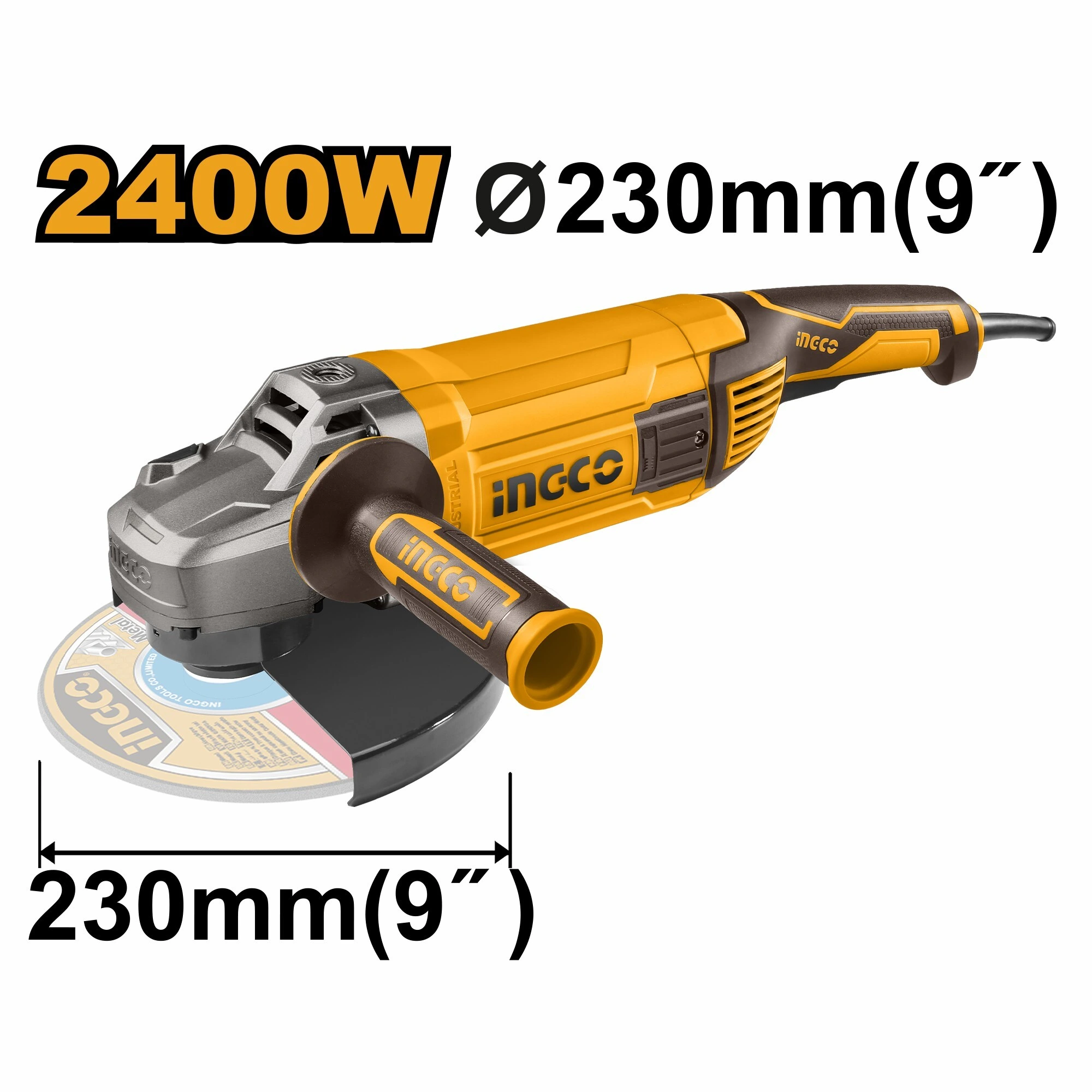 ingco-ag24008-2400w-23mm-صاروخ-كبير-industrial-angle-grinder-lebanon.webp INGCO AG24008 2400W 23MM صاروخ كبير Industrial Angle grinder - Image 1