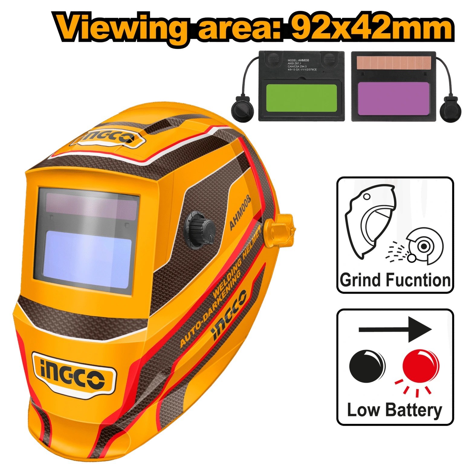 ingco-ahm008-auto-darkening-وجه-لحام-auto-darking-welding-helmet-lebanon.jpeg INGCO AHM008 AUTO DARKENING وجه لحام AUTO DARKING WELDING HELMET - Image 1