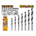 INGCO AKD1075 7PCS (2,2,3,3,4,5,6)MM طقم ريش حديد HSS twist drill bits set