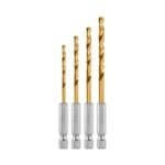 INGCO AKD1401 4PCS HSS TWIST DRILL BIT SET HEX طقم ريش حديد هيكس
