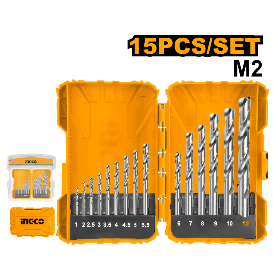 ingco-akdl51502-15-pcs-طقم-ريش-حديد-drill-bit-set-1mm-to-12mm-for-metal-lebanon.png INGCO AKDL51502 15 PCS طقم ريش حديد Drill Bit Set 1mm to 12mm For Metal - Image 1