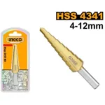 INGCO AKSDS41233 4-12MM HHS ريشة بلبل نحاس صناعي Step Drill Bit 4-12MM HSS