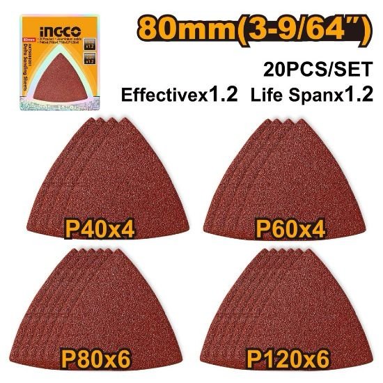 ingco-akts080201-20pcs-p40-60-80-120cmli2001-mf3008-ورق-حف-حفافة-مثلث-delta-sanding-sheets-set-lebanon.jpeg INGCO AKTS080201 20PCS P(40-60-80-120)CMLI2001-MF3008 ورق حف حفافة مثلث Delta Sanding Sheets Set - Image 1