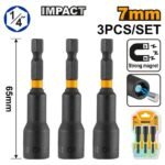 INGCO AMN0731 7MM (1/4″X65MM) TOT طقم وصلات براغي بولاد MAGNETIC NUT SET