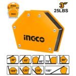 INGCO AMWH25032 3″ 25LBS زاوية جمع مغنطيس للحديد مسدسة Multi-Angle Magnetic Welding Holder