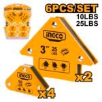 INGCO AMWH6001 6PCS طقم زاوية جمع مغنطيس للحديد MAGNETIC WELDING HOLDER SET