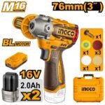 INGCO APLI1676 16V 2BATT+CHAR 76MM BL فرد بوليش بطارية Cordless polisher