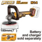 INGCO APLI2018 20V 180MM BL صاروخ بوليش بطارية سرعات Brushless Cordless Polisher