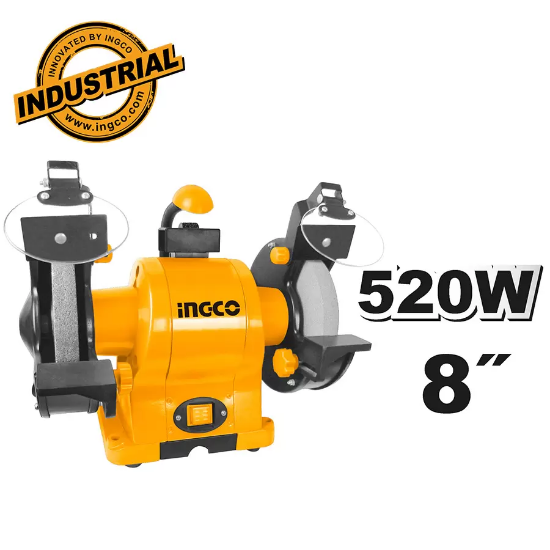 ingco-bgl85201-520w-200mm-جلخ-ثابت-صناعي-industrial-bench-grinder-lebanon.png INGCO BGL85201 520W 200MM جلخ ثابت صناعي Industrial Bench Grinder - Image 1