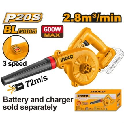 INGCO CABLI2068 20V 600W BL بلور بطارية ثلاث سرعات CORDLESS BLOWER