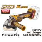 INGCO CAGLI221153 20V 115MM 1200W BL صاروخ بطارية Brushless Cordless Angle Grinder