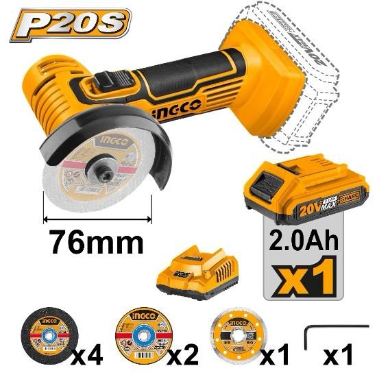 ingco-cagli76017-20v-1batt-2achar7disc-صاروخ-جنب-cordless-multi-functional-mini-cut-off-machine-tool-lebanon.jpeg INGCO CAGLI76017 20V 1BATT 2A+CHAR+7DISC صاروخ جنب Cordless Multi-functional Mini Cut-Off Machine Tool - Image 1
