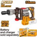 INGCO CDBLI20358 20V 35MM SDS HEX كومبرسور تكسير فدار بطارية Brushless Cordless Demolition Breaker (Bare Tool)