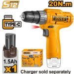 INGCO CDLI12428 12V 1BATT 1.5AH TYPE-C 20N.M مقدح بطارية Cordless Drill