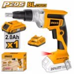 INGCO CDSLI204200 20V 1BATT+CHAR BL مقدح وز للجفصين بطارية Cordless Drywall Screwdriver