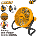 INGCO CFALI2002 20V 11′ 0-360°’ مروحة بطاريية مع قاعدة متحركة Cordless Fan