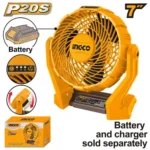 INGCO CFALI2007 20V 7″ مروحة على البطارية Cordless Fan