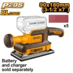 INGCO CFSLI2031 20V (90X180) BL حفافة صناعية على البطارية فدار Cordless Finishing Sander (Bare Tool)