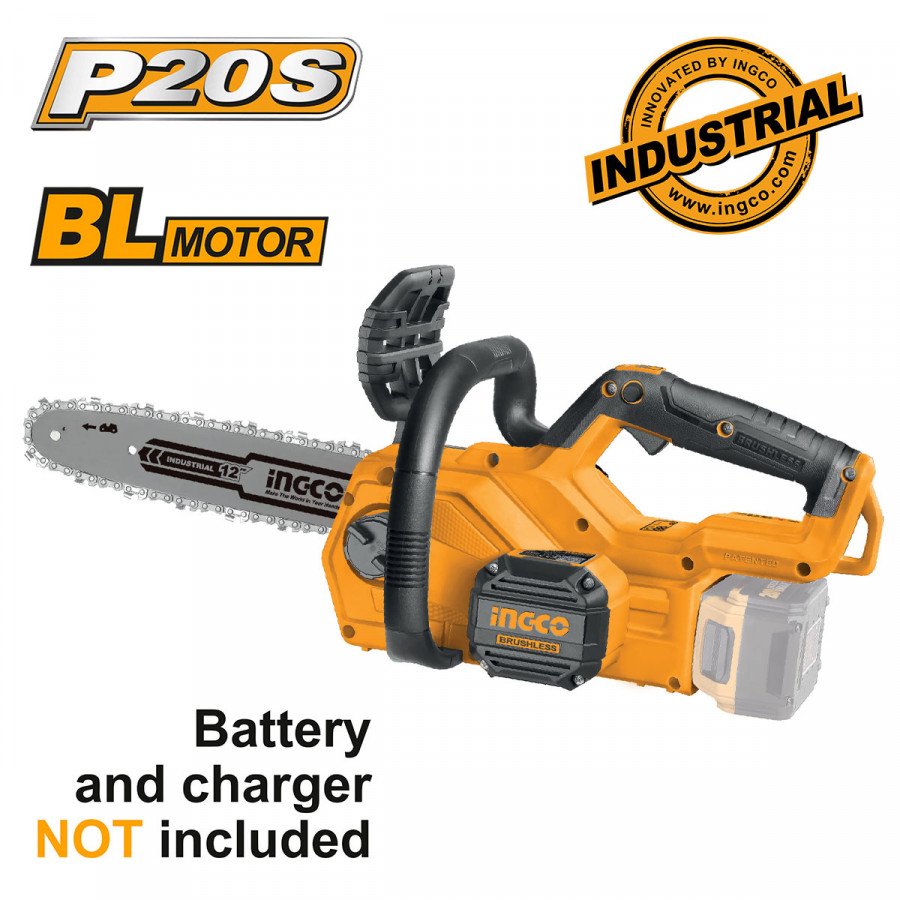 ingco-cgsli20128-20v-12-bl-منشار-حطب-بطارية-cordless-chain-saw-lebanon.jpg INGCO CGSLI20128 20V 12″ BL منشار حطب بطارية Cordless chain saw - Image 1