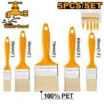 INGCO CHPTB7850502 5PCS طقم فراشي دهان مائي مسكة عضم PAINT BRUSH SET