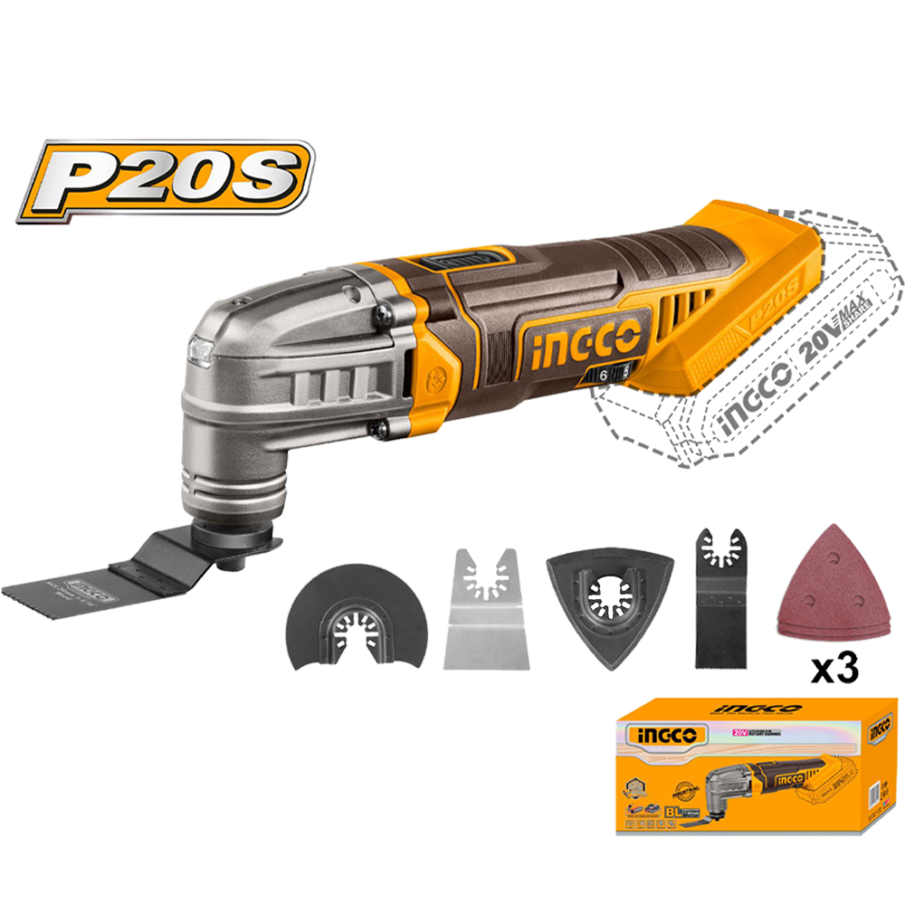 ingco-cmli2022-20v-8pcs-acces.-multi-function-آلة-متعدد-الاتعمالات-cordless-multi-tool-lebanon.png INGCO CMLI2022 20V 8PCS ACCES. MULTI FUNCTION آلة متعدد الاتعمالات Cordless Multi-Tool - Image 1