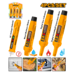 INGCO COS23033 4 PCS مجموعة فاحص كهرباء ,غاز, رطوبة الاخشاب ,الحرارة والرطوبة Environmental Test Kit Voltage Detector Gas Indicators Humidity Temperature with Battery