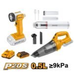 INGCO COSLI20668 20V 1BATT+CHAR مجموعة مكانس كهربائية مع انتريك Cordless Combo Kit Handy Vacuum Cleaners and Work Lamp