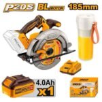 INGCO COSLI240207 20V 1BATT+Char 185mm 90°-45° منشار صدر بطارية صناعي Combo Kit Set Brushless Cordless Circular Saw & Portable Blender