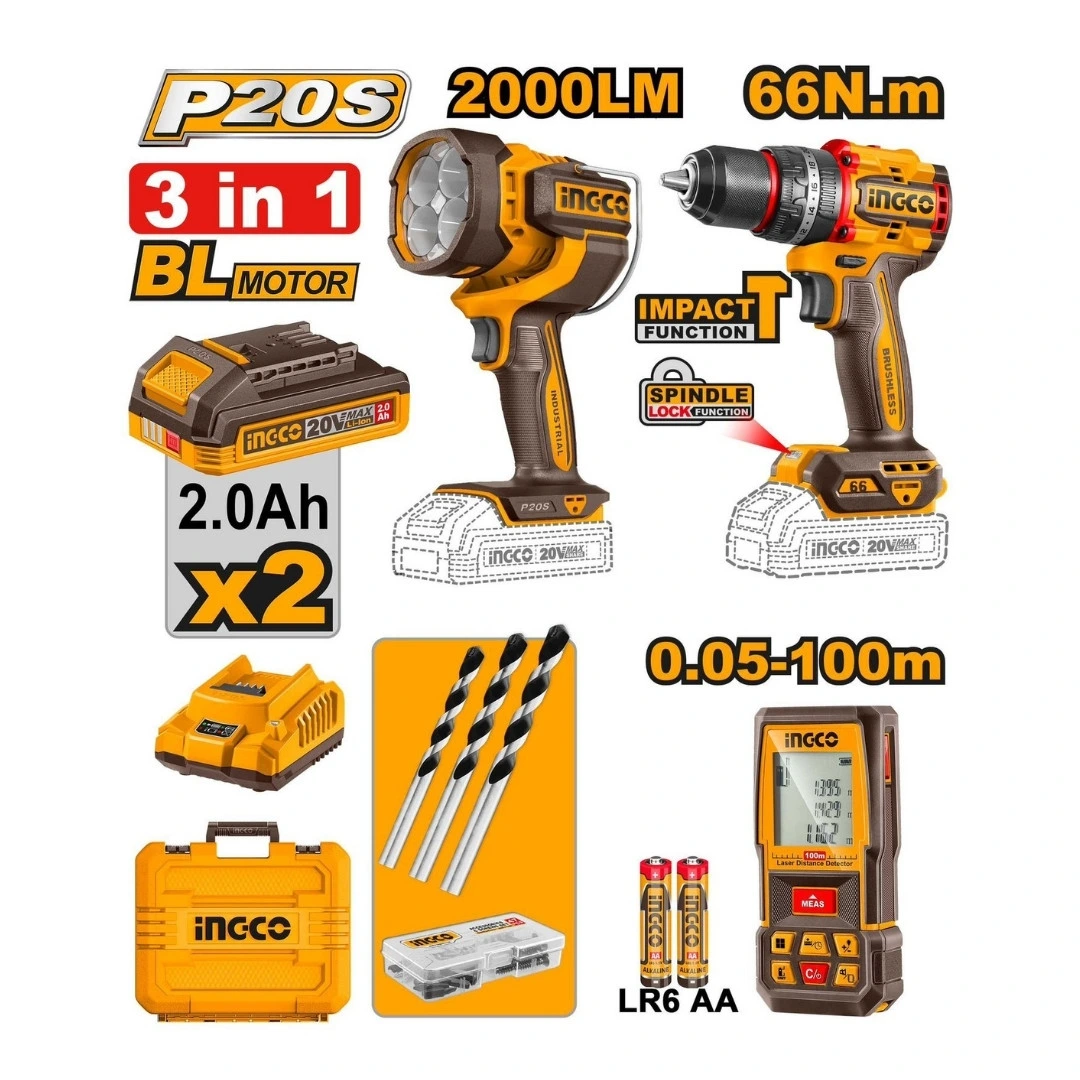 ingco-cosli250885-مجموعة-مقدح-بطارية-66n.m-متر-ليزر-بروجكتور-20v-2batt-2ahbox-combo-kit-cordless-brushless-impact-drill-work-lamp-laser-measure-lebanon.webp INGCO COSLI250885 مجموعة مقدح بطارية 66N.M + متر ليزر + بروجكتور +20V 2BATT 2AH+BOX COMBO KIT Cordless Brushless Impact Drill + Work Lamp + Laser Measure - Image 1