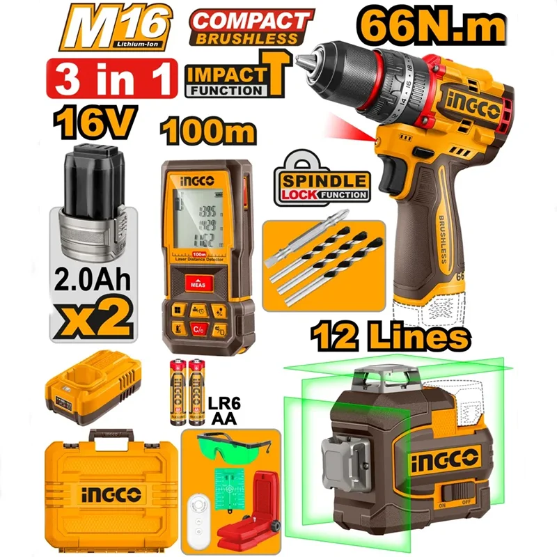 ingco-cosli250995-16v-2batt-2ahchar13mm-مجموعة-ثلاث-قطع-متر-وشقلة-ليزر-مع-مقح-رجراج-cordless-combo-kit-16v-3in1-laser-12-lines-lebanon.webp INGCO COSLI250995 16V 2BATT 2AH+CHAR13MM مجموعة ثلاث قطع متر وشقلة ليزر مع مقح رجراج Cordless Combo Kit 16V 3in1 Laser 12 Lines - Image 1