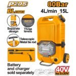 INGCO CPWLI4006 40 V 80 BAR مكنة غسيل مع خزان Brushless Cordless Pressure Washer