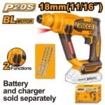 INGCO CRHLI20188 20V 18MM BL برم بطارية SDS مقدح Cordless rotary hammer