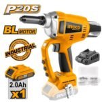 INGCO CRTLI20051 20V 1BATT 2A+CHA 20KN BL فرد تباشيم بطارية Cordless Brushless Rivet Tool