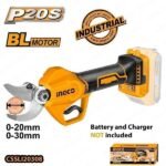 INGCO CSSLI20308 20V BL 30MM مقص شحالة بطارية Cordless Gauge Straight Shear