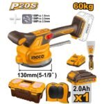 INGCO CTVLI20015 20V 1BATT 2AH+CHAR +BOX 13″ 60KG 12-SPEED رجراج بلاط بطارية Cordless tile vibration machine