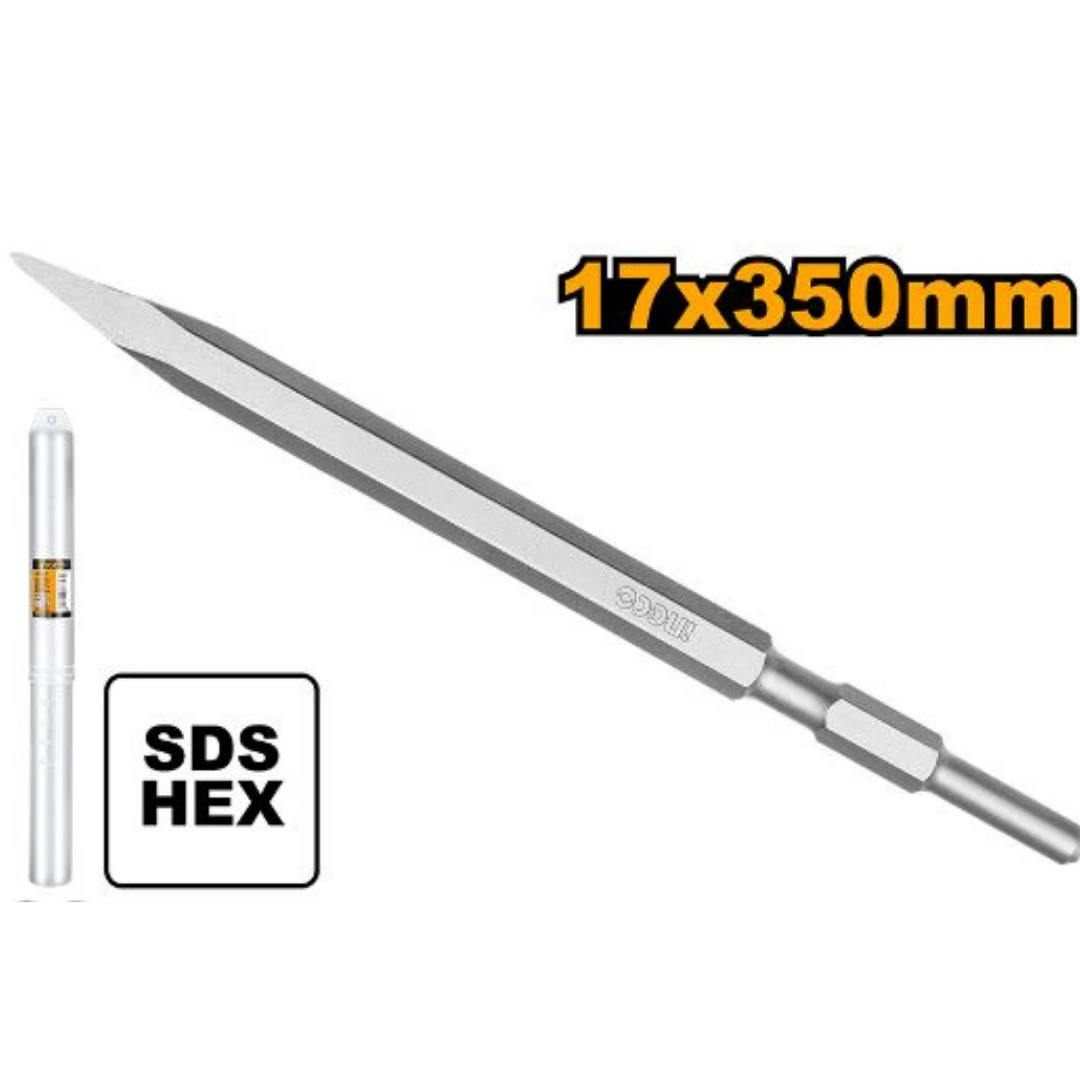 ingco-dbc0513501-17x280mm-شوكة-كومبرسور-hex-chisel-lebanon.webp INGCO DBC0513501 17X280MM شوكة كومبرسور Hex chisel - Image 1