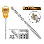 INGCO DBH1210802C 8 X 160MM SDS PLUS ريشة 4 رؤوس SDS PLUS MASONRY CROSS BIT
