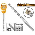 INGCO DBH1212001C 20X210MM SDS PLUS ريشة رأس مصالب صناعية SDS PLUS MASONRY CROSS BIT