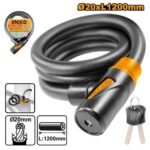 INGCO DBK112012 20X1200MM قفل للدراجات KEYED BICYCLE LOCK