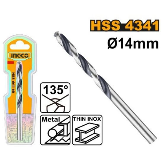 ingco-dbt1201404-14mm-inox-ريشة-ستانلس-صاعية-hss-drill-bit-4341-lebanon.jpeg INGCO DBT1201404 14MM INOX ريشة ستانلس صاعية HSS DRILL BIT 4341 - Image 1