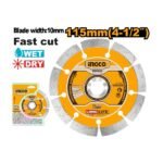 INGCO DMD011152 115MM (BW 10MM) SEG W/D ديسك غرانيت DRY/WET DIAMOND DISC