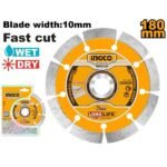INGCO DMD011802 180MM (BW 10MM) SEG W/D ديسك غرانيت Dry Cutting Diamond Disc Wet/Dry