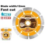 INGCO DMD0123013 230MM (BW 12MM) SEG W/D ديسك غرانيت Diamond Dry Industrial Cutting Disc Wet/Dry